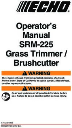Operator's Manual SRM-225 - Grass Trimmer / Brushcutter - ECHO-USA