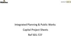 Integrated Planning & Public Works Capital Project Sheets Ref 501 727