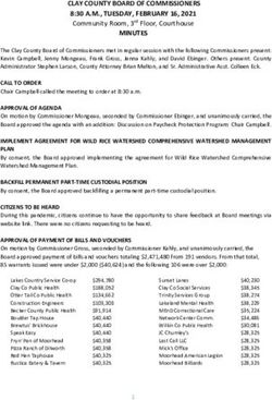 CLAY COUNTY BOARD OF COMMISSIONERS 8:30 A.M., TUESDAY, FEBRUARY 16, 2021