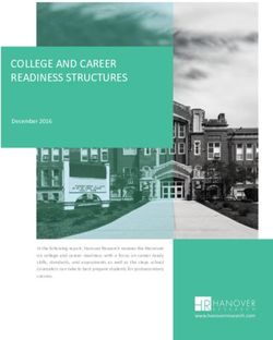 COLLEGE AND CAREER READINESS STRUCTURES