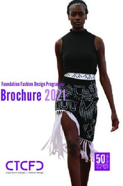 Brochure 2021 Foundation Fashion Design Programme - Cape Town College of Fashion Design