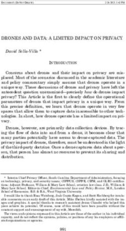 DRONES AND DATA: A LIMITED IMPACT ON PRIVACY