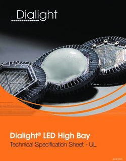 Dialight LED High Bay - Technical Specification Sheet - UL