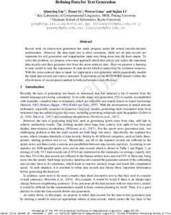 Refining Data for Text Generation - Association for ...