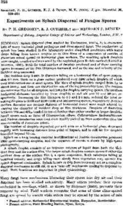 Experiments on Splash Dispersal of Fungus Spores