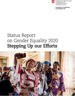 Status Report on Gender Equality 2020 Stepping Up our Efforts