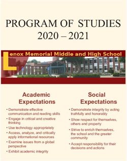 PROGRAM OF STUDIES 2021 - Lenox Public Schools