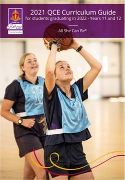 2021 QCE Curriculum Guide - for students graduating in 2022 - Years 11 and 12 All She Can Be - The Glennie School