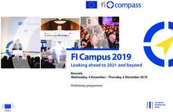 FI Campus 2019 Looking ahead to 2021 and beyond - Brussels Wednesday, 4 December - Thursday, 5 December 2019 - fi-compass