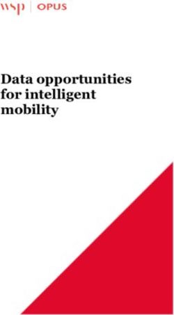 Data opportunities for intelligent mobility - Ministry of Transport