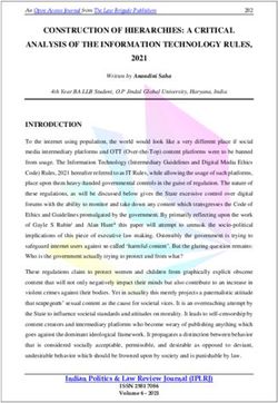 CONSTRUCTION OF HIERARCHIES: A CRITICAL ANALYSIS OF THE INFORMATION TECHNOLOGY RULES