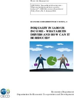 INEQUALITY IN LABOUR INCOME - WHAT ARE ITS DRIVERS AND HOW CAN IT BE REDUCED?