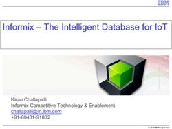 INFORMIX - THE INTELLIGENT DATABASE FOR IOT - KIRAN CHALLAPALLI INFORMIX COMPETITIVE TECHNOLOGY & ENABLEMENT +91-80431-91802