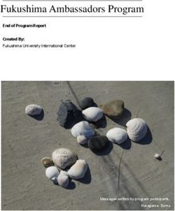 Fukushima Ambassadors Program - End of Program Report Fukushima University International Center