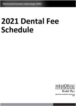 2021 Dental Fee Schedule - Memorial Hermann Advantage HMO - Memorial Hermann Health Plan