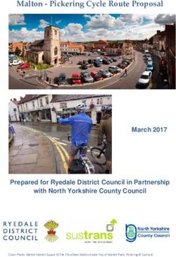 Malton Pickering Cycle Route Proposal - March 2017 Prepared for Ryedale District Council in Partnership with North Yorkshire County Council ...