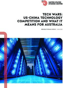 TECH WARS: US-CHINA TECHNOLOGY COMPETITION AND WHAT IT MEANS FOR AUSTRALIA - BRENDAN THOMAS-NOONE | JUNE 2020 - AWS