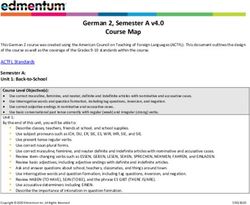 German 2, Semester A v4.0 Course Map