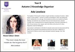 Ada Lovelace Year 8 Autumn 2 Knowledge Organiser - Bluecoat Beechdale Academy