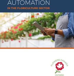 AUTOMATION IN THE FLORICULTURE SECTOR - Flowers Canada Growers