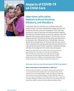 Impacts of COVID-19 on Child Care - Interviews with Latina Mothers in Rural Gresham, Hillsboro, and Woodburn - Oregon Early Learning ...