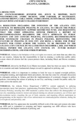 CITY COUNCIL ATLANTA, GEORGIA - Public Safety and Community Support ...