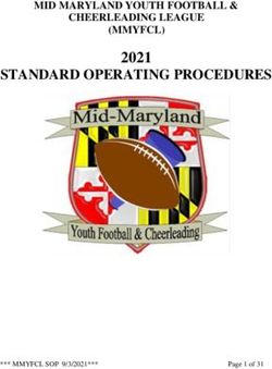 STANDARD OPERATING PROCEDURES - 2021 MID MARYLAND YOUTH FOOTBALL & CHEERLEADING LEAGUE - Ngin