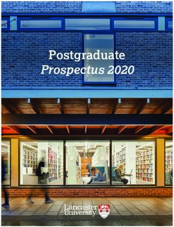 Postgraduate Prospectus 2020 - Lancaster University