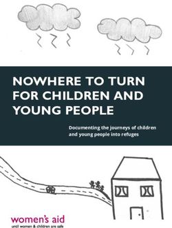 NOWHERE TO TURN FOR CHILDREN AND YOUNG PEOPLE - Documenting the journeys of children and young people into refuges