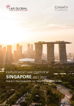 Singapore 2021-2022 employment law overview - Clyde & Co Clasis Singapore Pte. Ltd. / Proud Member of L&E GLOBAL - L&E Global Knowledge Centre