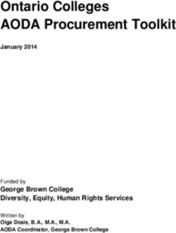 Ontario Colleges AODA Procurement Toolkit - George Brown College Diversity, Equity, Human Rights Services
