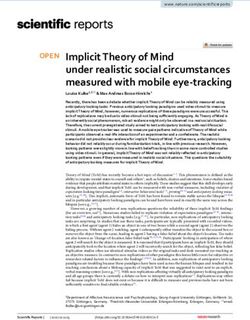 Implicit Theory of Mind under realistic social circumstances measured with mobile eye tracking - Nature