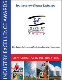 2021 SUBMISSION INFORMATION - Southeastern Electric Exchange - Distribution, Environmental, Production, Substation, Transmission - the ...