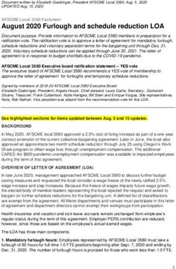 August 2020 Furlough and schedule reduction LOA