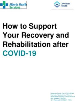 How to Support Your Recovery and Rehabilitation after - COVID-19 Document Owner: Post COVID Rehab Taskforce, Neuroscience, Vision & Rehabilitation ...