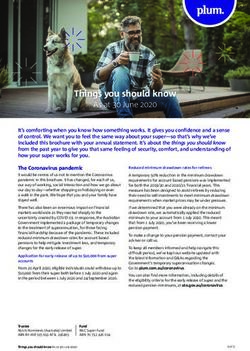 Things you should know - As at 30 June 2020