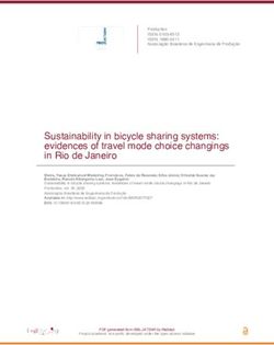 Sustainability in bicycle sharing systems: evidences of travel mode choice changings in Rio de Janeiro - Redalyc