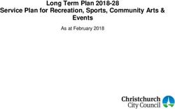 Long Term Plan 2018-28 - Service Plan for Recreation, Sports, Community Arts & Events As at February 2018