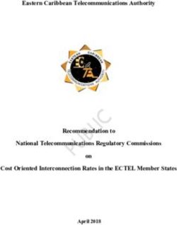 Eastern Caribbean Telecommunications Authority - Recommendation to National Telecommunications Regulatory Commissions on Cost Oriented ...