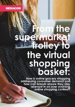 From the supermarket trolley to the virtual shopping basket: How is online grocery shopping addressing consumer demand and how can brands ensure ...