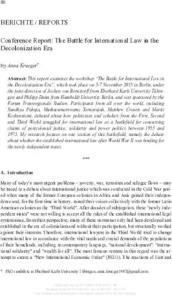 BERICHTE / REPORTS Conference Report: The Battle for International Law in the Decolonization Era