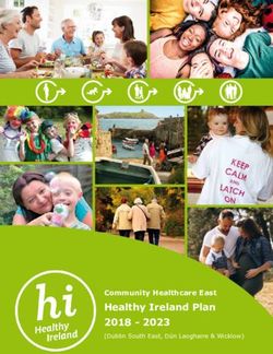 Healthy Ireland Plan 2018 2023 - Community Healthcare East - HSE
