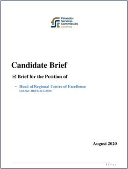 Candidate Brief Brief for the Position of - August 2020 - Financial Services Commission