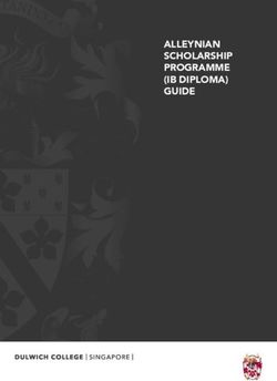 ALLEYNIAN SCHOLARSHIP PROGRAMME (IB DIPLOMA) GUIDE