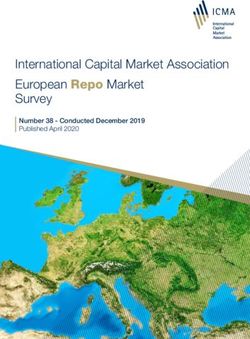 International Capital Market Association European Repo Market Survey - Number 38 - Conducted December 2019 Published April 2020