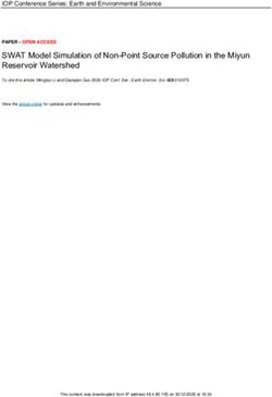 SWAT Model Simulation of Non-Point Source Pollution in the Miyun Reservoir Watershed - IOPscience