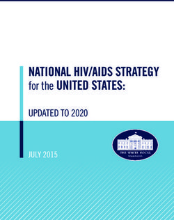 NATIONAL HIV/AIDS STRATEGY - for the UNITED STATES: UPDATED TO 2020