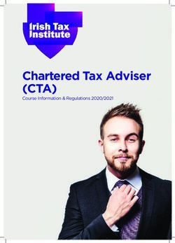 Chartered Tax Adviser - (CTA) Course Information & Regulations 2020/2021 - Irish Tax Institute