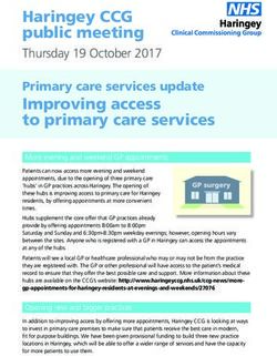 Haringey CCG public meeting - Thursday 19 October 2017