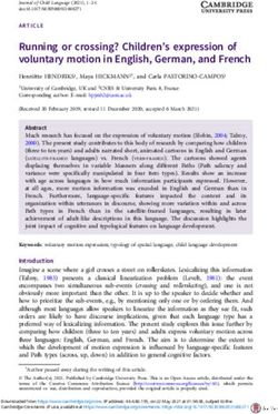 Running or crossing? Children's expression of voluntary motion in English, German, and French